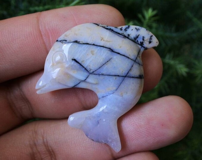 Dolphin Agate Handmade Carving