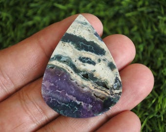Grape Agate Teardrop Cabochon (35.5mm)