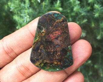 Multicolor Chrysocolla With Native Chopper