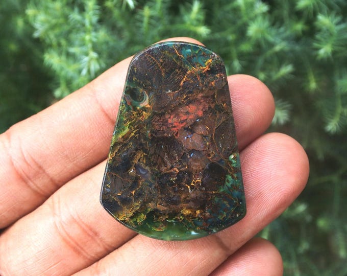 Multicolor Chrysocolla With Native Chopper