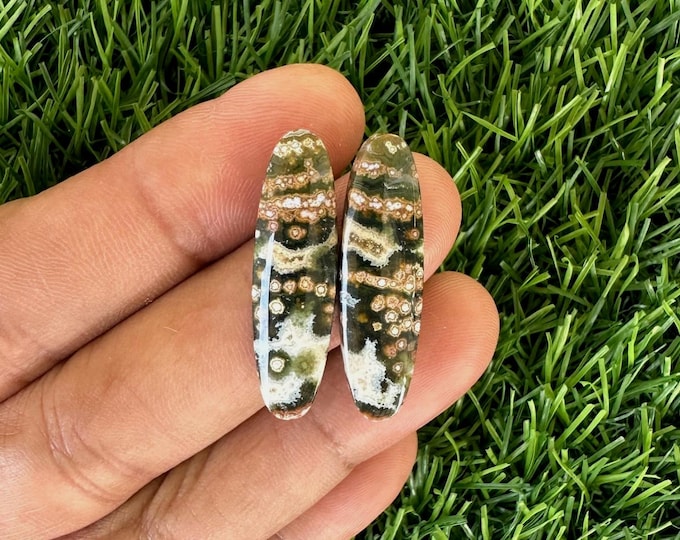 Java River Jasper,Ocean Jasper Earring Pair