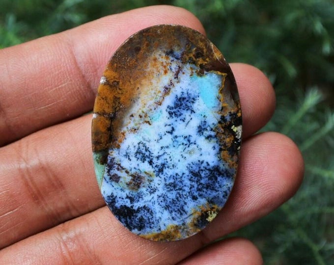 Blue Gemsilica Agate Stone: Malachite & Larimar Gemstone