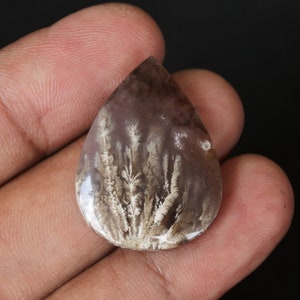 Purple Plume Moss Agate Stone: Flower Agate Rock (29mm)
