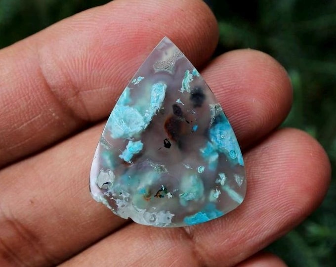 Native Copper Chrysocolla in Chalcedony