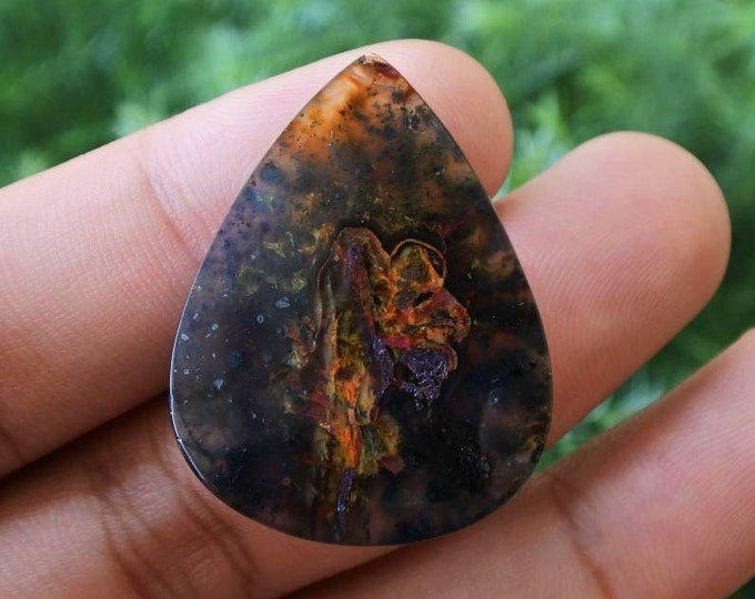 Multicolor Chrysocolla With Native Chopper in Chalcedony