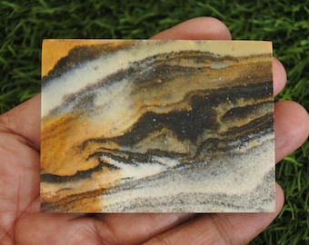 Large Java Landscape Jasper: Agate Crazy Lace Gemstone Slice