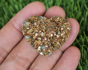 Heart Golden Druzzy Pyrite