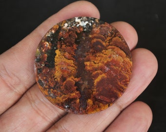 Piedra preciosa de jaspe de Java multicolor: ágata naranja, cristal curativo
