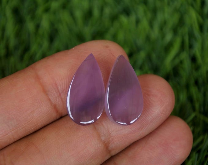 Purple Chalcedony Earring Pair