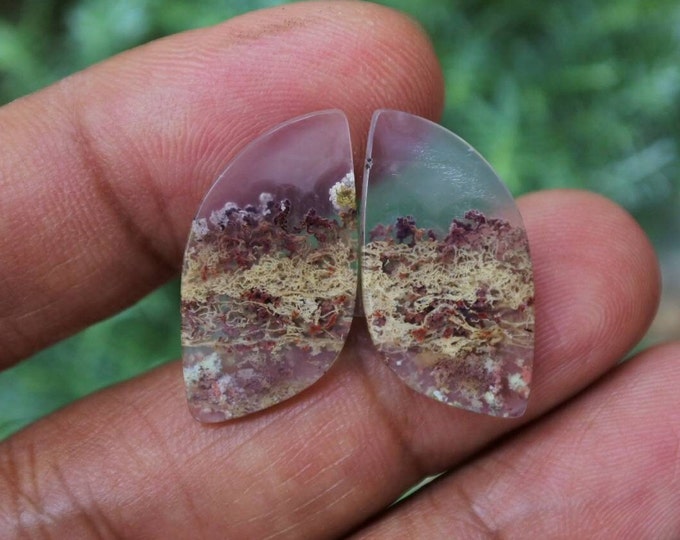 Moss Agate Earring Pair