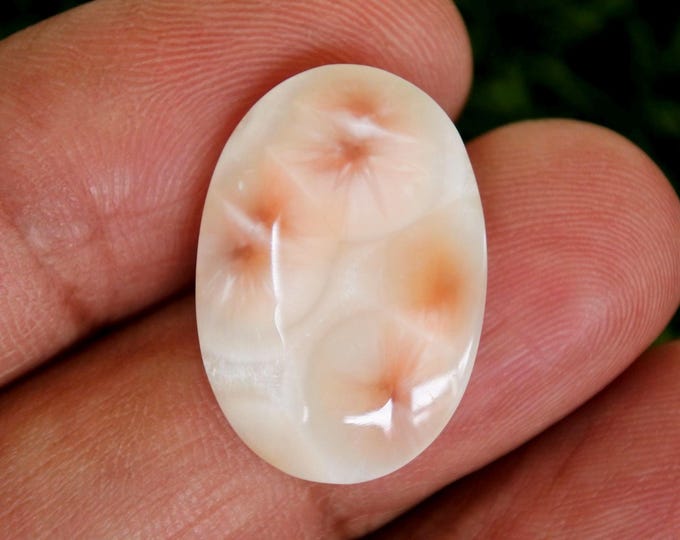 Thomsonite Gemstone: 2.54 gram Oval Cabochon