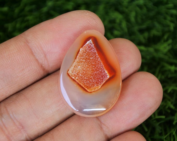 Druzzy Banded Agate Heart Shape