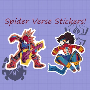 Spiderverse stickers - Pavitr Prabhakar and Spider Punk