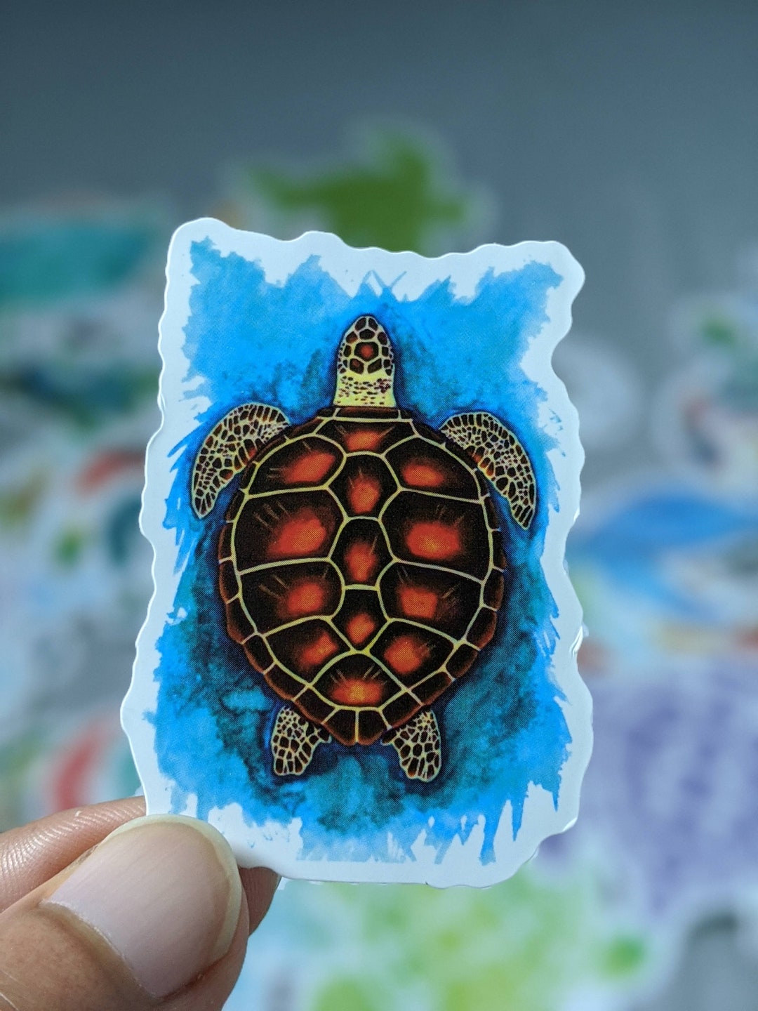 Turtle Stickers. Gift for Turtle Lovers. Animal Stickers. - Etsy