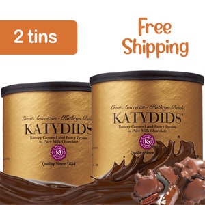Katydids Candy - Kathryn Biech Original Milk Chocolate Caramel Pecan Clusters- The Turtles in the Famous Gold Tin