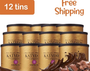 Katydids Candy (12 tins) - Kathryn Biech Original Milk Chocolate Caramel Pecan Clusters- The Turtles in the Famous Gold Tin