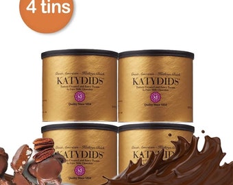 Katydids Candy - Kathryn Biech Original Milk Chocolate Caramel Pecan Clusters- The Turtles in the Famous Gold Tin