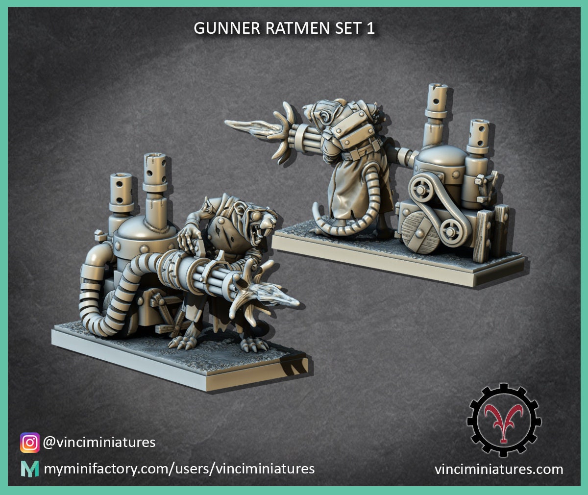 Ratmen Ratling Gunner 3d Model 28mm Rat Proxy - Etsy