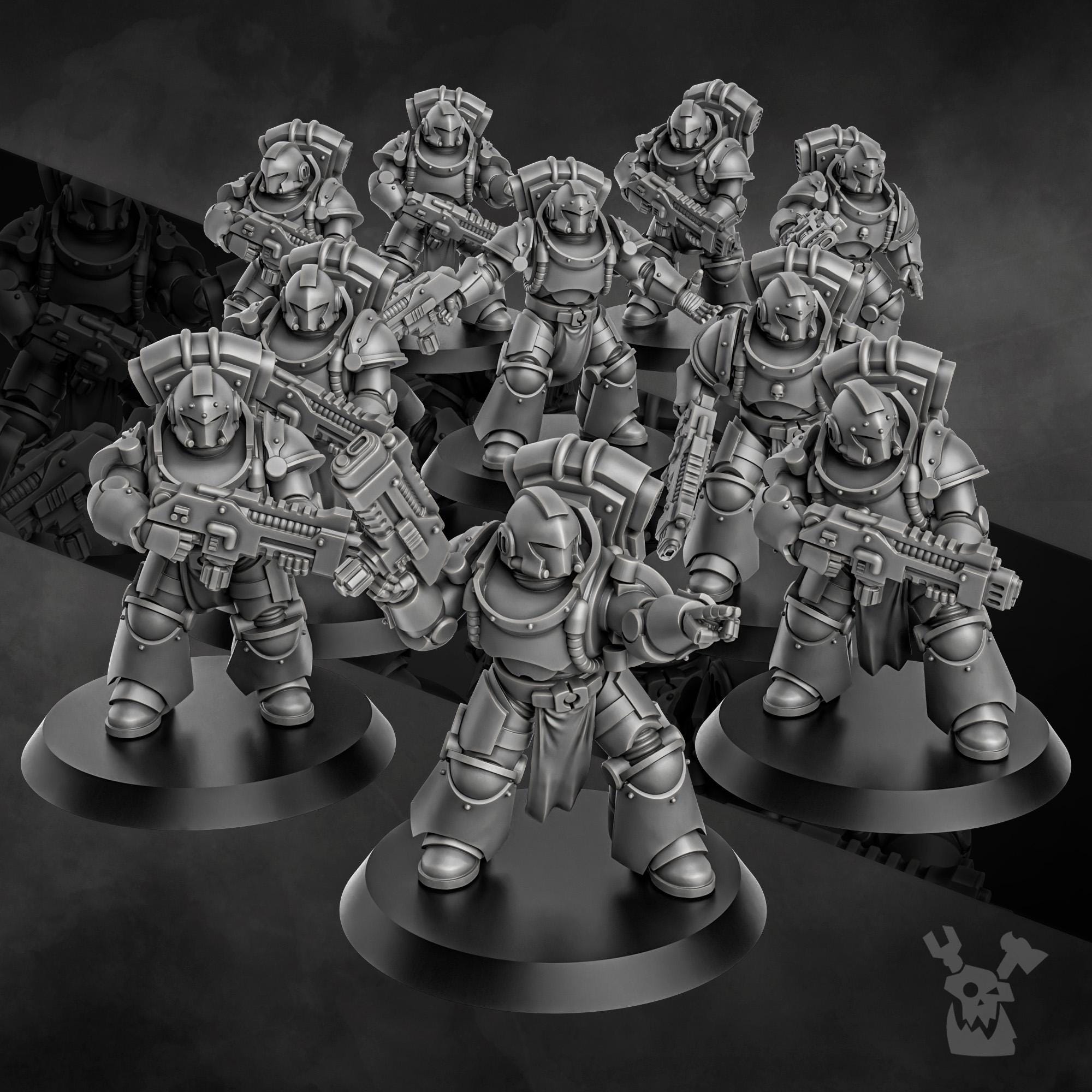 Action Figure Warhammer 40k, Primaris Space Marine Hellblaster (AP), Modellino Finito, Altezza 18 Cm, Nuovo