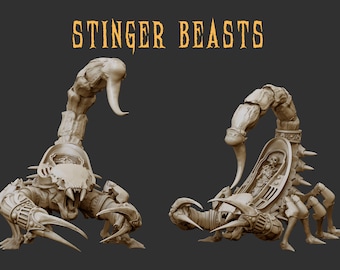 Stinger Beast Scorpion: 3D Printed Miniature for 28mm/32mm Games