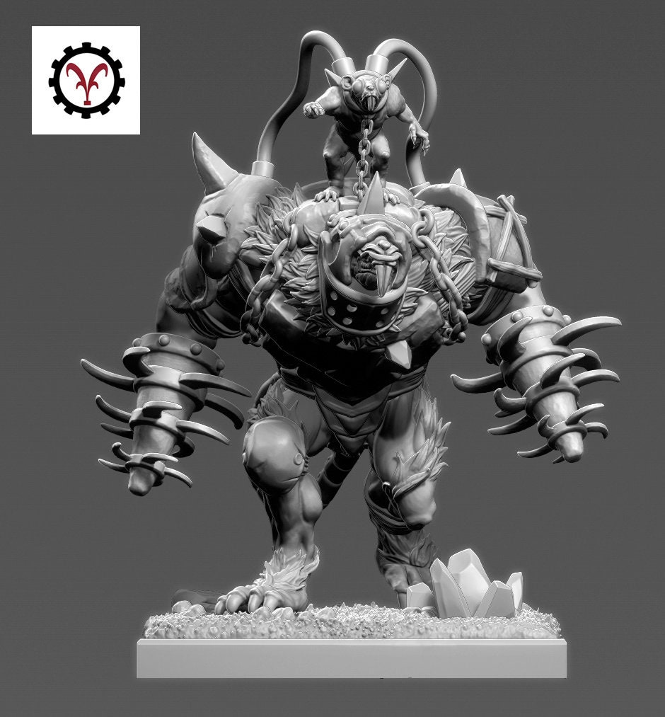 x1 2 rats ogres et chef de meute Plastique Warhammer FB | P-00HP1