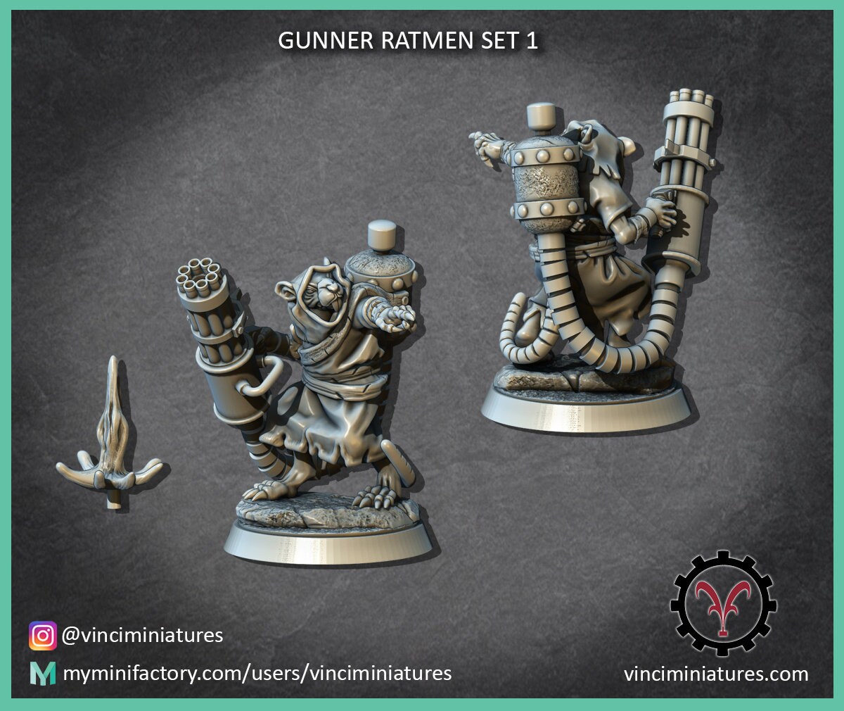 Ratmen Ratling Gunner 3d Model 28mm Rat Proxy - Etsy