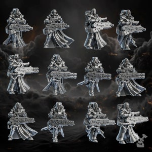 Heavy Sisters Squad 3d printed proxy for 28mm scale Tabletop Games DakkaDakka