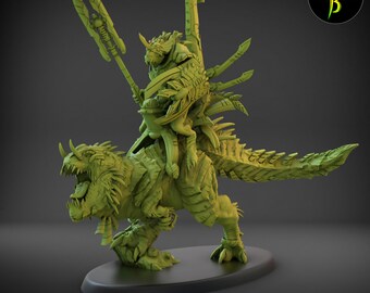 Alpha Carnadon Miniature: 32mm Scale DND Tabletop Game