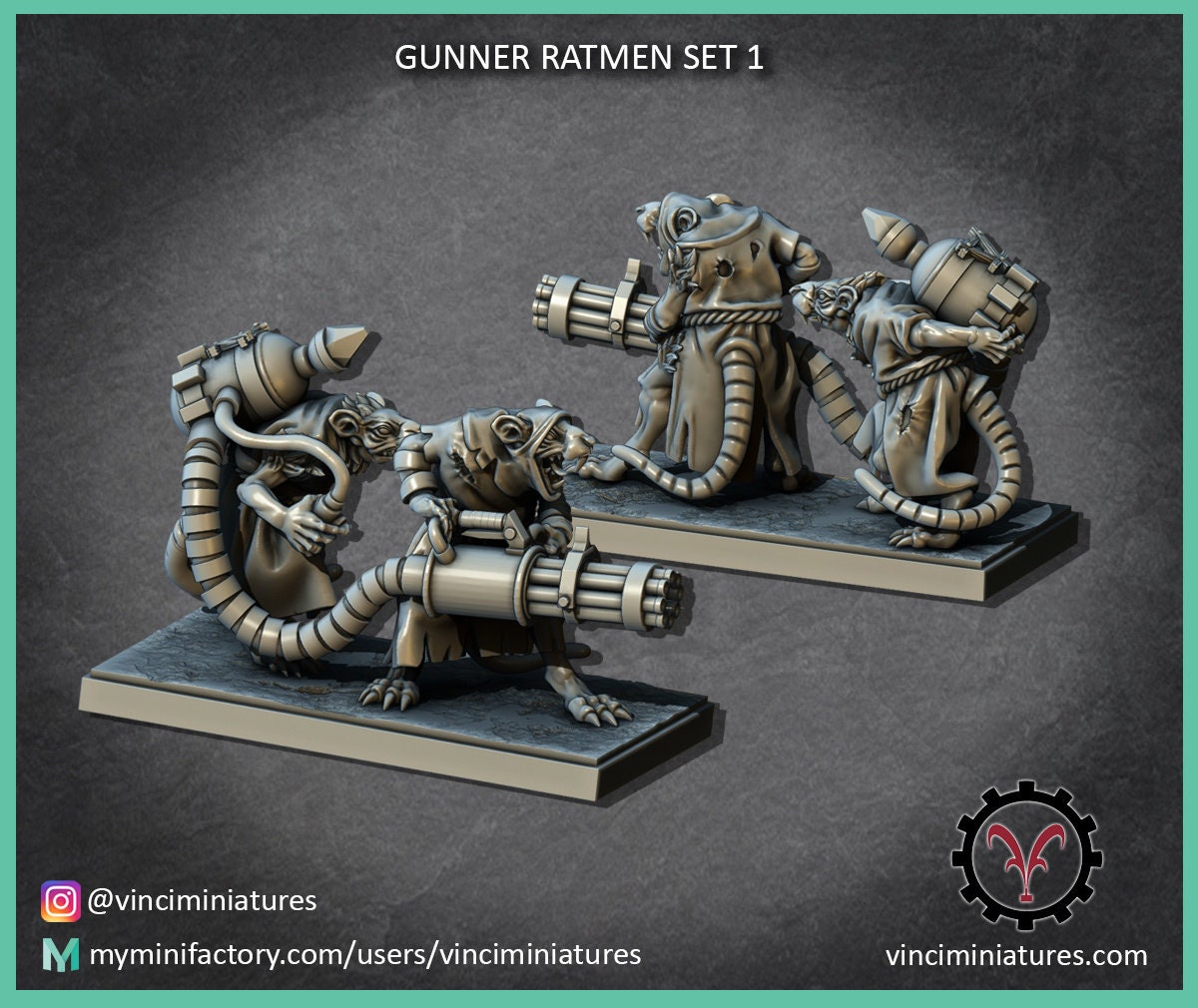 Ratmen Ratling Gunner 3d Model 28mm Rat Proxy - Etsy