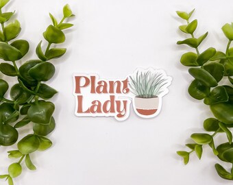 Plant Lady Sticker | Plant Mom Sticker | Plant Lover Sticker | Snake Plant Sticker | Laptop Sticker | Water Bottle Decal | VSCO Sticker