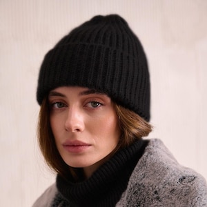 ★The tis★ TWIST ANGORA KNIT BEANIE_TT4W302IV Angora Beanie