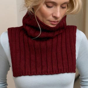 Turtleneck Dickie, Knit Wool Dickie, Mock Turtleneck, Dickie Collar, Knitted Neck Warmer, Neck Accessories, Wool Scarf, Cold Weather Gift