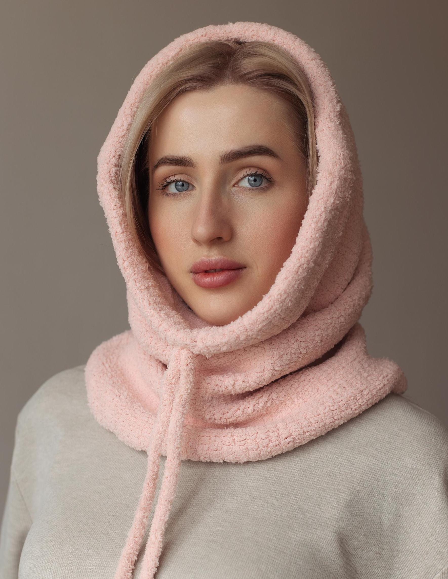 Hooded Cowl, Knit Balaclava, Hooded Scarf, Fleece Hood Scarf Hooded Cowl, Knit Balaclava, Hooded Scarf, Fleece Hood Scarf