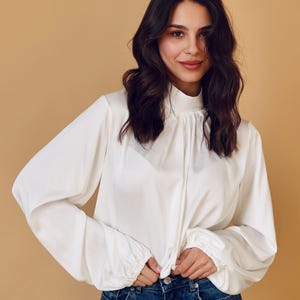 Buy Love & Roses Black 3/4 Sleeve Shirred Cuff Blouse from