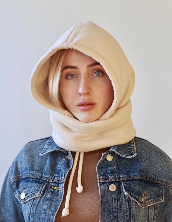 Neck Warmer Fleece Hooded Scarf Balaclava, Hooded Scarf, Fleece