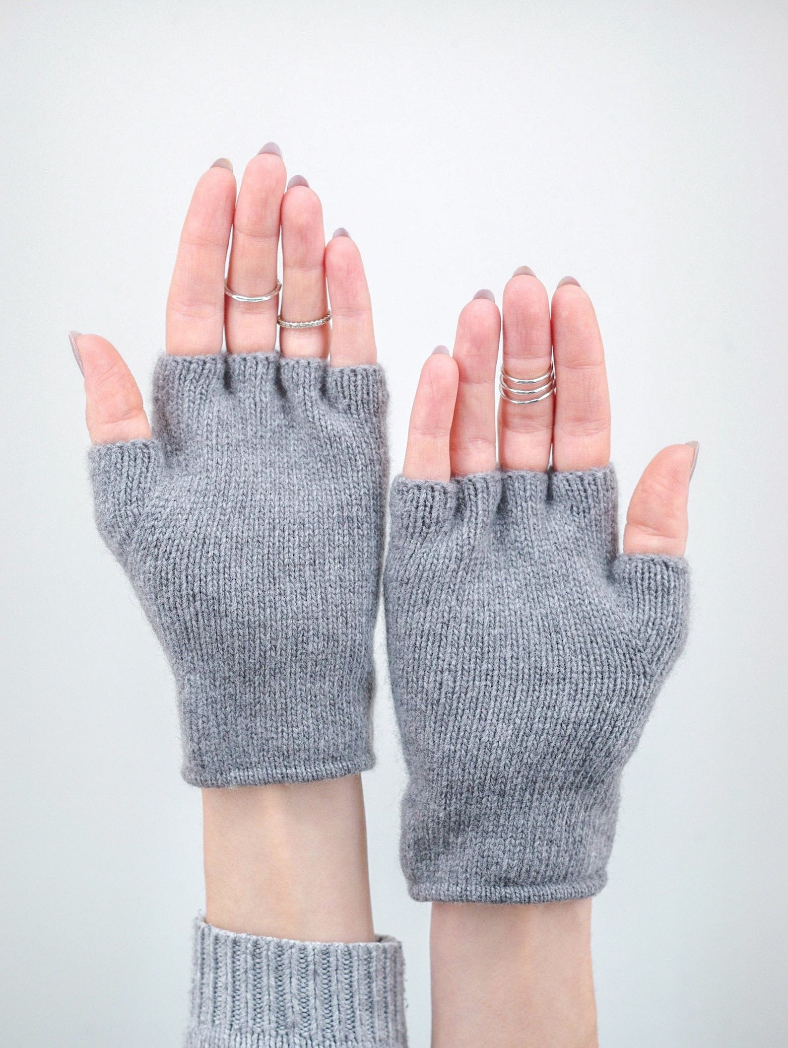 Ladies 100 Cashmere Fingerless Gloves Etsy