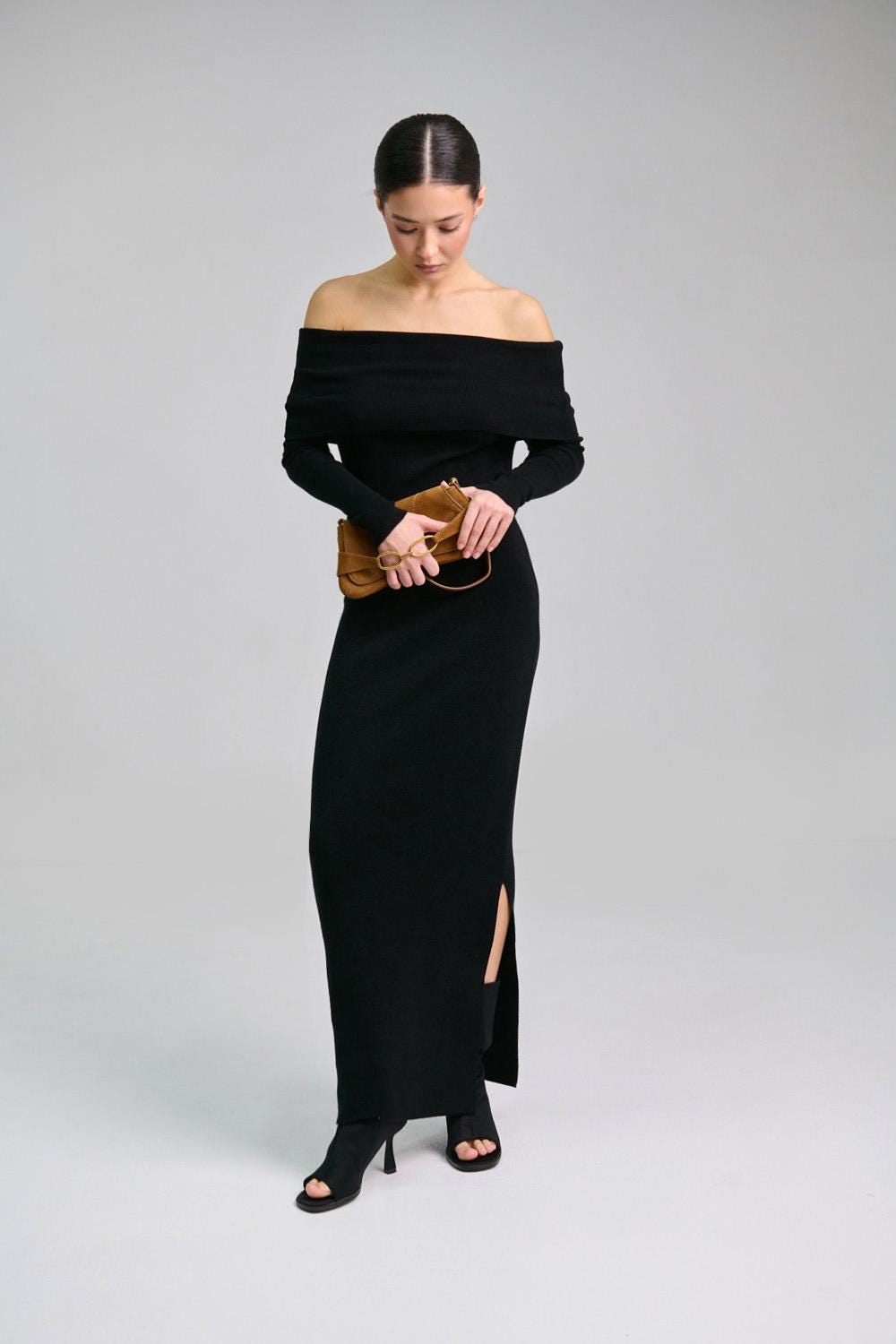 knee length rose gold dress Baltic Born Womens Muse Sequin Maxi Dress | Rose Gold