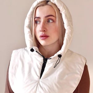 Waterproof hooded scarf, Balaclava, Rain hood,  Black hood cowl, Rainproof hooded cowl, Womens hooded scarf, Outdoors gift