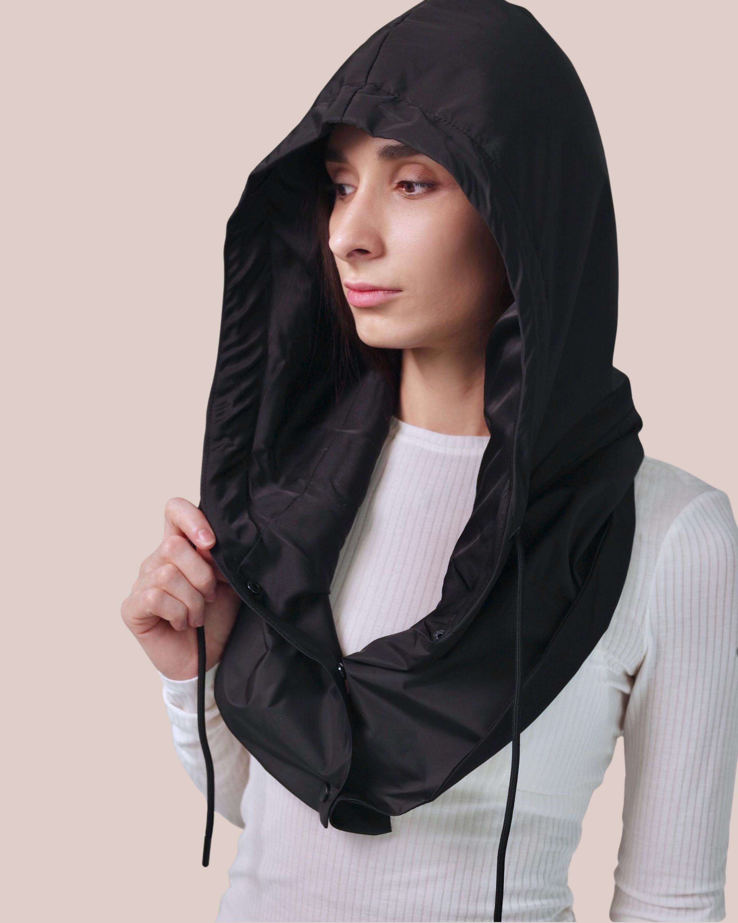 Margarines hooded scarf マフラー black Margarines hooded scarf マフラー black Black Hooded Scarf