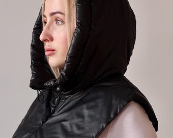 Hooded scarf, Womens balaclava, Hood cowl, Waterproof hood, Rainproof hooded cowl, High Quality hood, Outdoors gift for her
