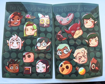 The Owl House Characters Sticker Sheet 