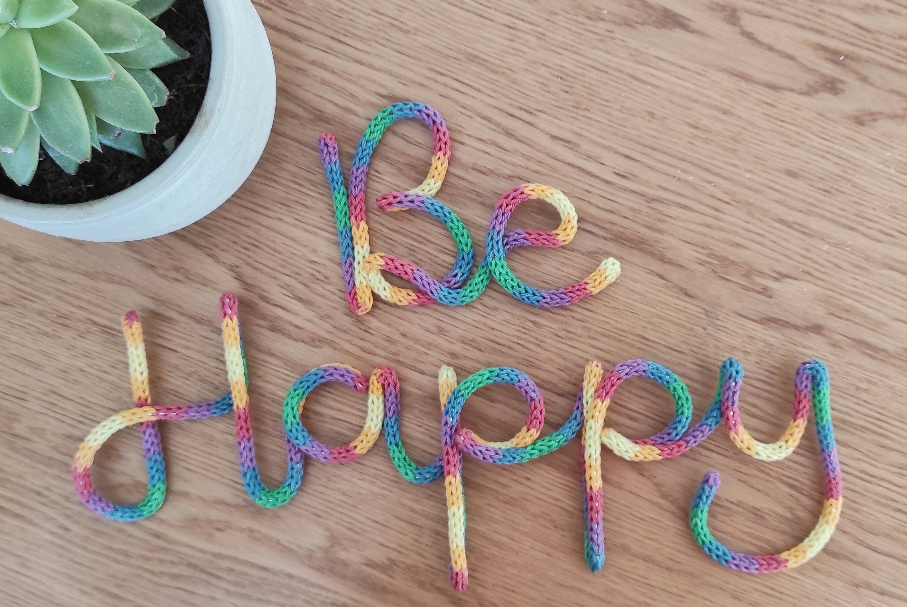 Customised Knitted Wire Words Personalised Wall Decor Etsy