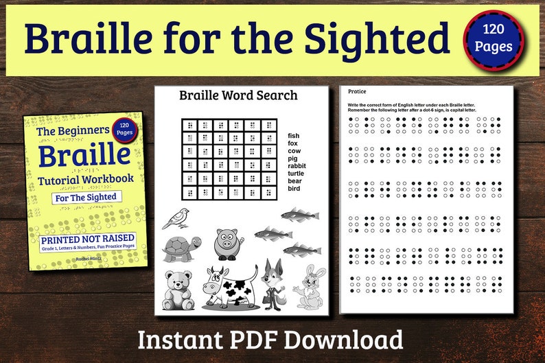 Braille Tutorial for Sighted Beginners: Grade 1, Printed (PDF Download ...