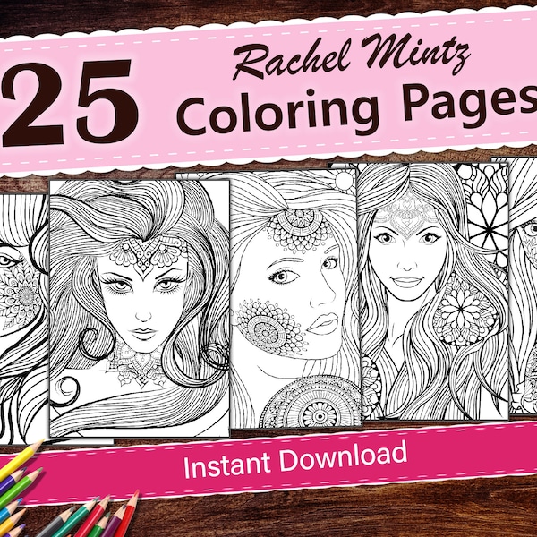 Rachel Mintz Coloring Pages Etsy