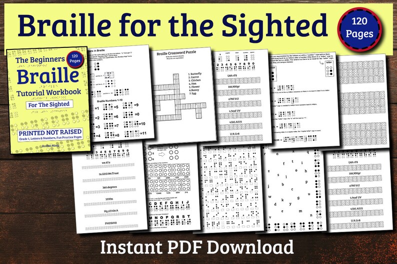 Braille Tutorial for the Sighted Beginners Grade 1 Uncontracted Braille