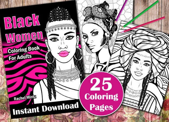 Fashion Black Girl Coloring Book for Adults: African American Adult Coloring Book, African Queen, Black Beauty Fashion Coloring Book, Affirmations