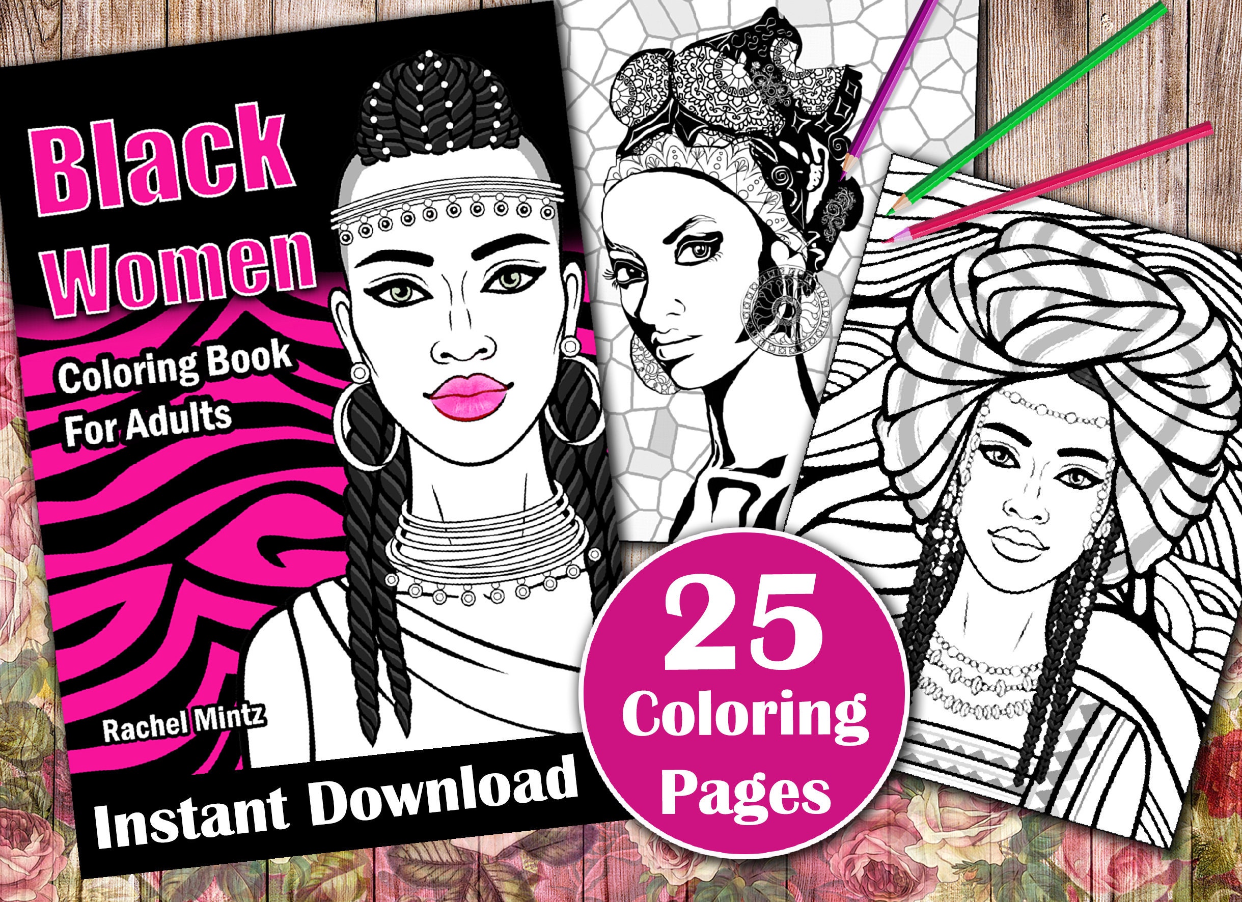 GRL PWR - Inspirational Girls Power Coloring Book For Girls & Women (P –  Rachel Mintz Coloring Books