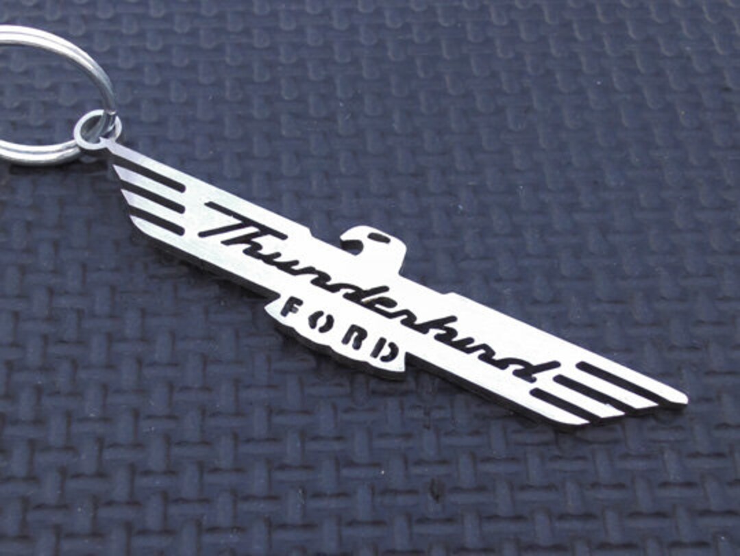 Ford Thunderbird Keyring Keychain Convertible Super Coupe Turbo 1966 Sc  1992 2 Door Stainless Steel 