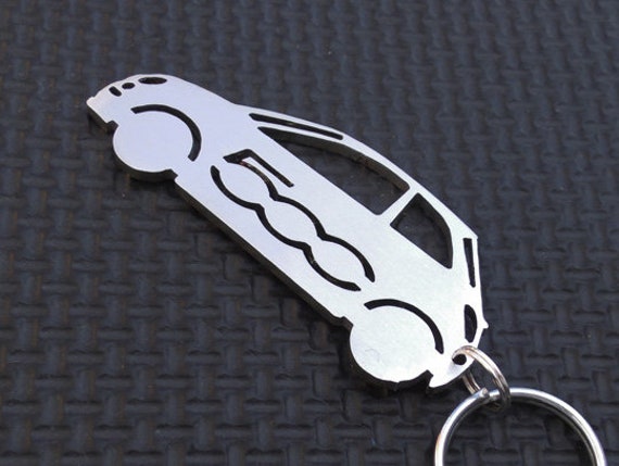 Fiat 500 Keyring Keychain Abarth X C L Cabrio E Evo Hatchback Sport Lounge  Stainless Steel