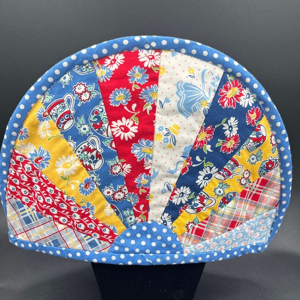 Tea Cozy for Teapot, Quilted, Red, White, Blue, Floral, Plaid, Polka Dot